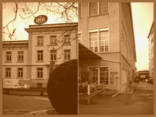 SIG Areal (l), Mittelbau: Atelierstandort bis 2023 (r) Atelierstandort bis 2023